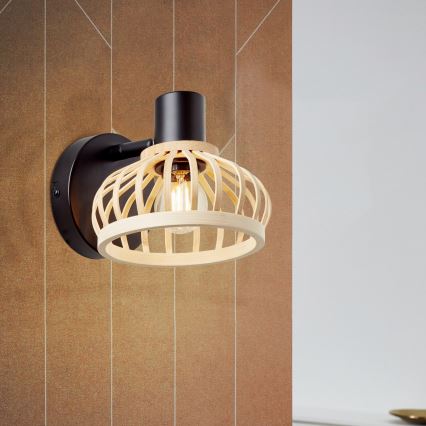 Brilliant - Candeeiro de parede NORAH 1xE14/28W/230V bambu