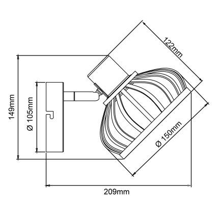 Brilliant - Candeeiro de parede NORAH 1xE14/28W/230V bambu
