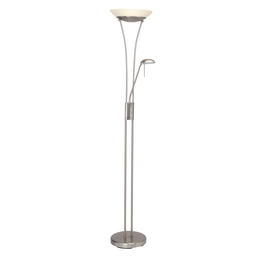 Brilliant - Candeeiro de Pé LED Dimerizável FINN 2xLED/13W/230V cromado fosco