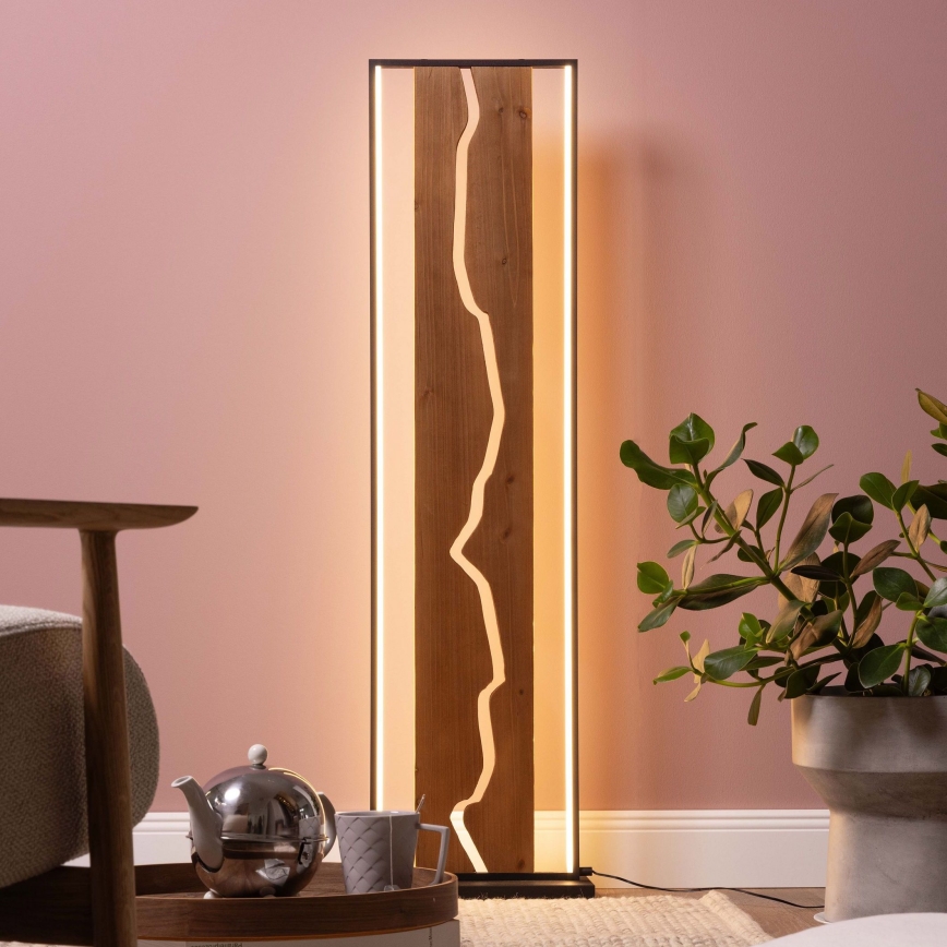 Brilliant - Candeeiro de pé LED THUNDER LED/18W/230V pinho