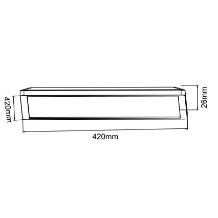 Brilliant - Luminária de teto LED dimerizável SORELL LED/24/230V 3000-6500K 42x42 cm branca + controlo remoto