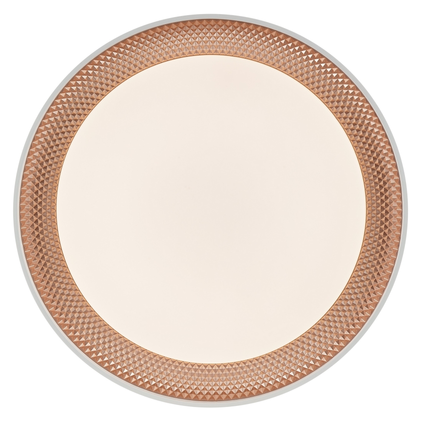 Brilliant - Luminária de teto LED dimerizável WALDO LED/36W/230V 3000-6500K Ø 48,5 cm branco/ouro rosé + controlo remoto