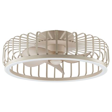 Brilliant - Luminária de teto LED dimerizável com ventilador CAPO LED/36W/230V 2700-6500K Ø 48 cm bege + controlo remoto