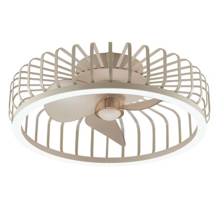 Brilliant - Luminária de teto LED dimerizável com ventilador CAPO LED/36W/230V 2700-6500K Ø 48 cm bege + controlo remoto