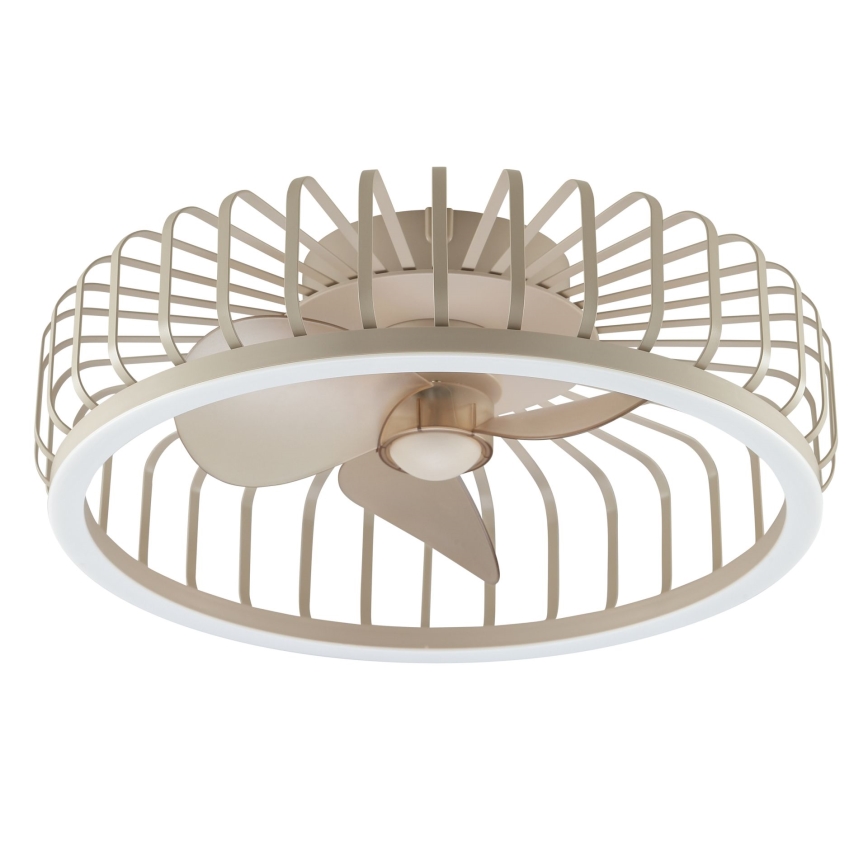 Brilliant - Luminária de teto LED dimerizável com ventilador CAPO LED/36W/230V 2700-6500K Ø 48 cm bege + controlo remoto