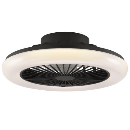 Brilliant - Candeeiro de teto LED dimável com ventilador MONTERO LED/20W/230V 2700-6500K diâmetro 42 cm preto + controlo remoto