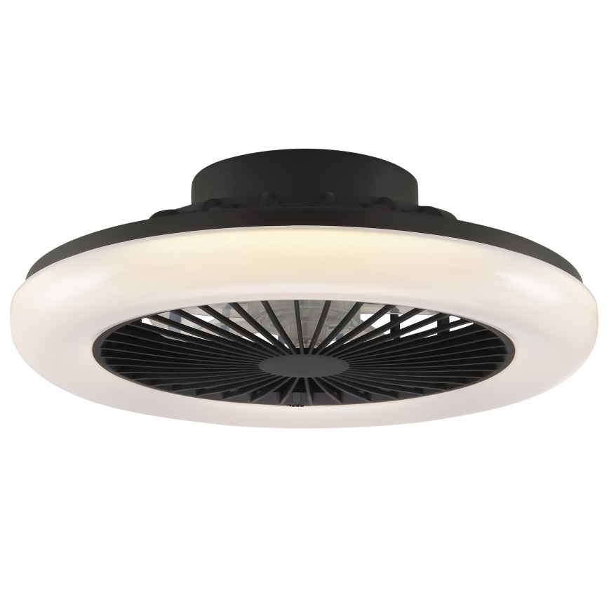 Brilliant - Candeeiro de teto LED dimável com ventilador MONTERO LED/20W/230V 2700-6500K diâmetro 42 cm preto + controlo remoto