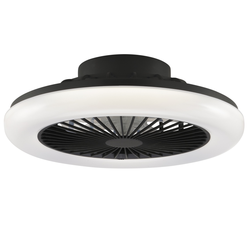 Brilliant - Candeeiro de teto LED dimável com ventilador MONTERO LED/20W/230V 2700-6500K diâmetro 42 cm preto + controlo remoto