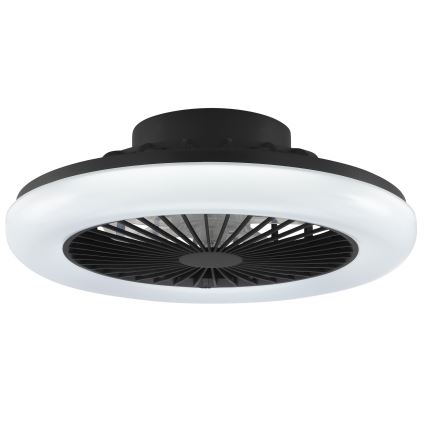 Brilliant - Candeeiro de teto LED dimável com ventilador MONTERO LED/20W/230V 2700-6500K diâmetro 42 cm preto + controlo remoto
