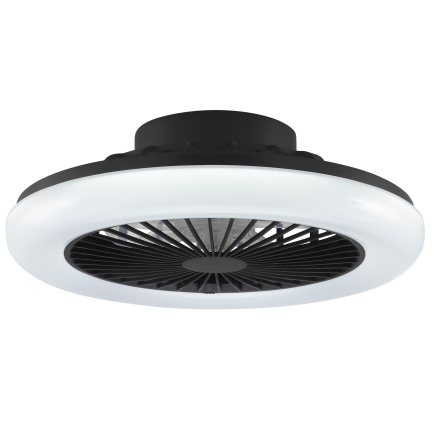 Brilliant - Candeeiro de teto LED dimável com ventilador MONTERO LED/20W/230V 2700-6500K diâmetro 42 cm preto + controlo remoto