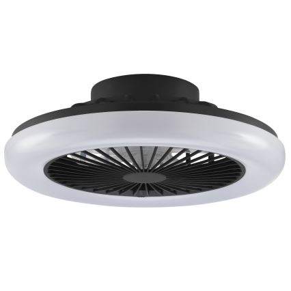 Brilliant - Candeeiro de teto LED dimável com ventilador MONTERO LED/20W/230V 2700-6500K diâmetro 42 cm preto + controlo remoto