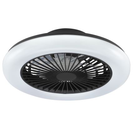 Brilliant - Candeeiro de teto LED dimável com ventilador MONTERO LED/20W/230V 2700-6500K diâmetro 42 cm preto + controlo remoto