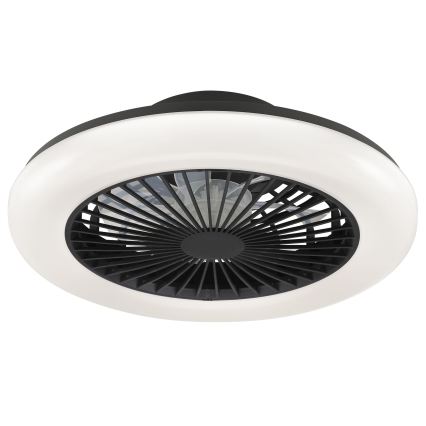 Brilliant - Candeeiro de teto LED dimável com ventilador MONTERO LED/20W/230V 2700-6500K diâmetro 42 cm preto + controlo remoto