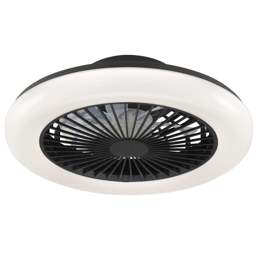 Brilliant - Candeeiro de teto LED dimável com ventilador MONTERO LED/20W/230V 2700-6500K diâmetro 42 cm preto + controlo remoto