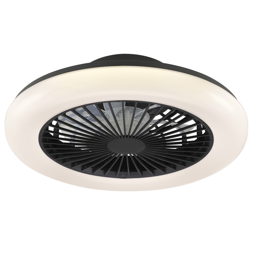 Brilliant - Candeeiro de teto LED dimável com ventilador MONTERO LED/20W/230V 2700-6500K diâmetro 42 cm preto + controlo remoto