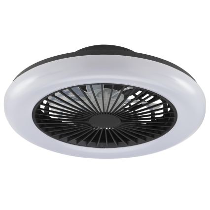 Brilliant - Candeeiro de teto LED dimável com ventilador MONTERO LED/20W/230V 2700-6500K diâmetro 42 cm preto + controlo remoto