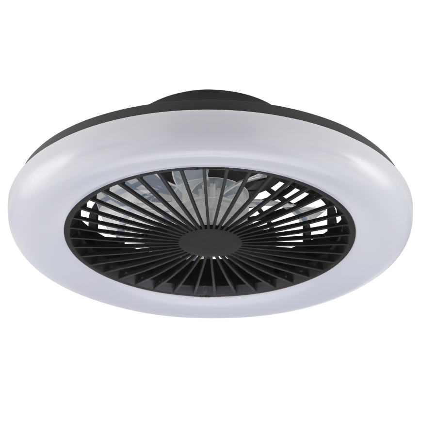Brilliant - Candeeiro de teto LED dimável com ventilador MONTERO LED/20W/230V 2700-6500K diâmetro 42 cm preto + controlo remoto
