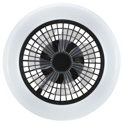 Brilliant - Candeeiro de teto LED dimável com ventilador MONTERO LED/20W/230V 2700-6500K diâmetro 42 cm preto + controlo remoto