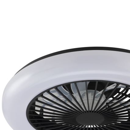 Brilliant - Candeeiro de teto LED dimável com ventilador MONTERO LED/20W/230V 2700-6500K diâmetro 42 cm preto + controlo remoto
