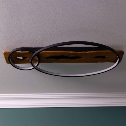 Brilliant - Candeeiro de tecto LED dimerizável PIRUS LED/30W/230V 30x70 cm seringueira