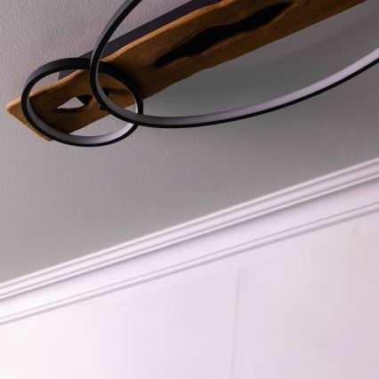 Brilliant - Candeeiro de tecto LED dimerizável PIRUS LED/30W/230V 30x70 cm seringueira