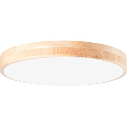 Brilliant - Candeeiro de tecto LED dimerizável SLIMLINE LED/60W/230V 3000-6500K, diâmetro 45 cm, madeira de seringueira, com comando remoto