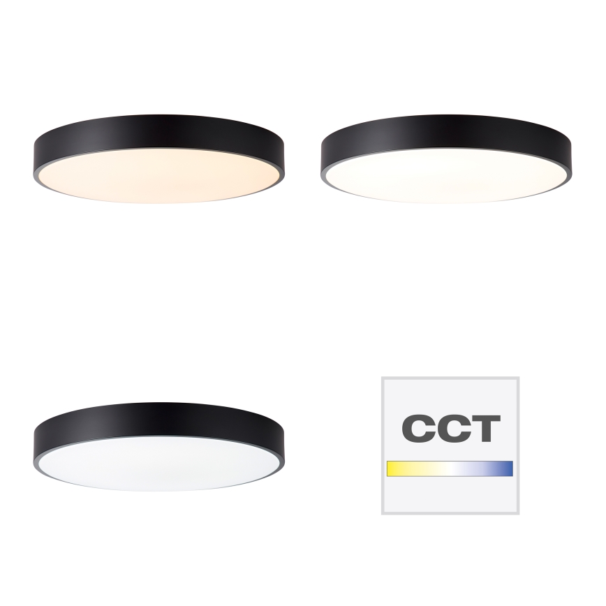 Brilliant - Luminária de teto LED dimerizável SLIMLINE LED/60W/230V 3000-6500K Ø 49 cm preta + controlo remoto