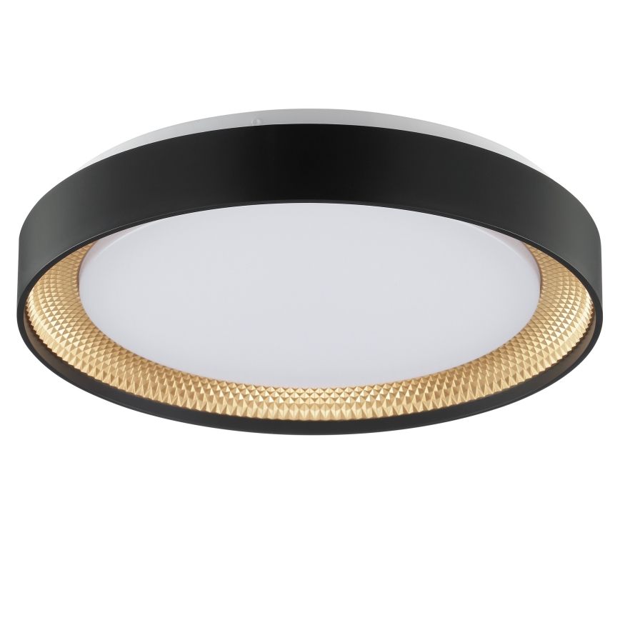 Brilliant - Candeeiro de teto LED dimerizável WALDO LED/24W/230V 3000-6500K Ø 38,5 cm preto/dourado + comando remoto