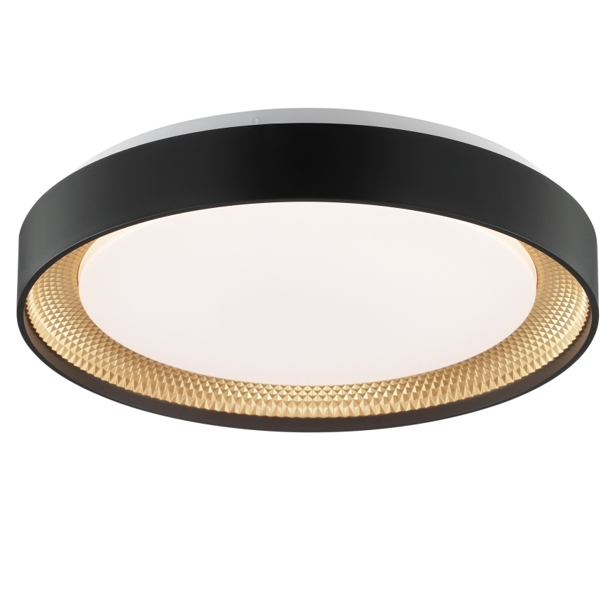 Brilliant - Candeeiro de teto LED dimerizável WALDO LED/24W/230V 3000-6500K Ø 38,5 cm preto/dourado + comando remoto