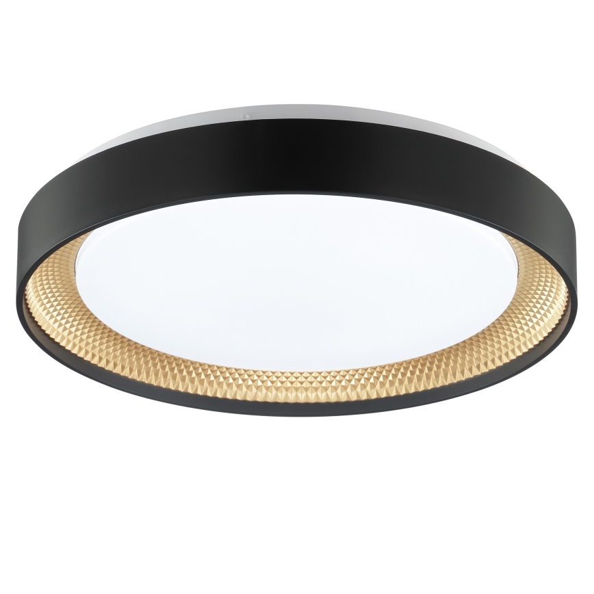 Brilliant - Candeeiro de teto LED dimerizável WALDO LED/24W/230V 3000-6500K Ø 38,5 cm preto/dourado + comando remoto