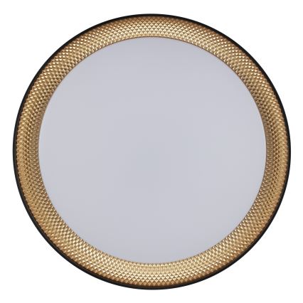 Brilliant - Candeeiro de teto LED dimerizável WALDO LED/24W/230V 3000-6500K Ø 38,5 cm preto/dourado + comando remoto