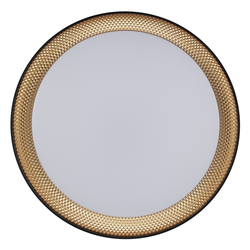 Brilliant - Candeeiro de teto LED dimerizável WALDO LED/24W/230V 3000-6500K Ø 38,5 cm preto/dourado + comando remoto