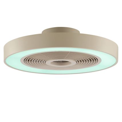 Brilliant - LED RGBW dimerizável candeeiro de tecto com ventilador CATANIA LED/37W/230V 2700-6500K Ø 48,6 cm bege + comando remoto