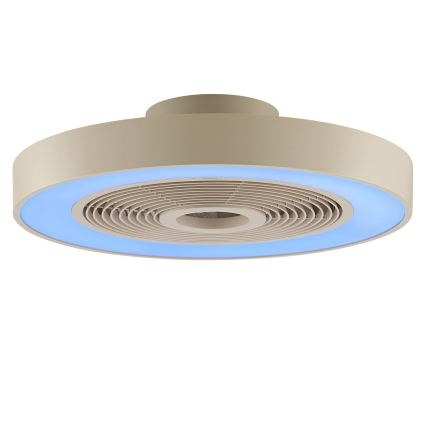 Brilliant - LED RGBW dimerizável candeeiro de tecto com ventilador CATANIA LED/37W/230V 2700-6500K Ø 48,6 cm bege + comando remoto
