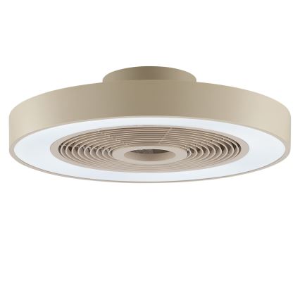 Brilliant - LED RGBW dimerizável candeeiro de tecto com ventilador CATANIA LED/37W/230V 2700-6500K Ø 48,6 cm bege + comando remoto