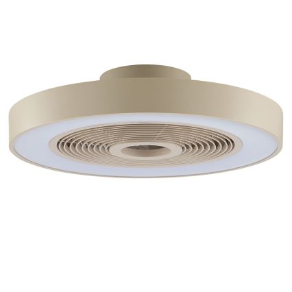 Brilliant - LED RGBW dimerizável candeeiro de tecto com ventilador CATANIA LED/37W/230V 2700-6500K Ø 48,6 cm bege + comando remoto