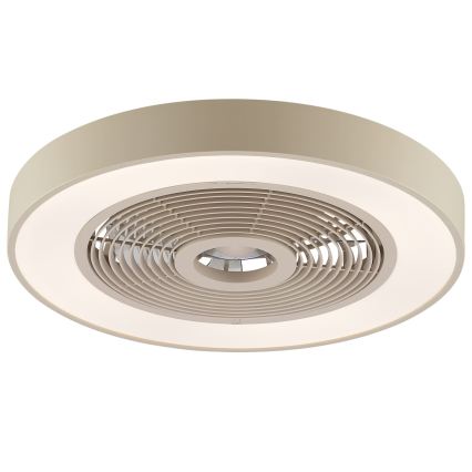Brilliant - LED RGBW dimerizável candeeiro de tecto com ventilador CATANIA LED/37W/230V 2700-6500K Ø 48,6 cm bege + comando remoto