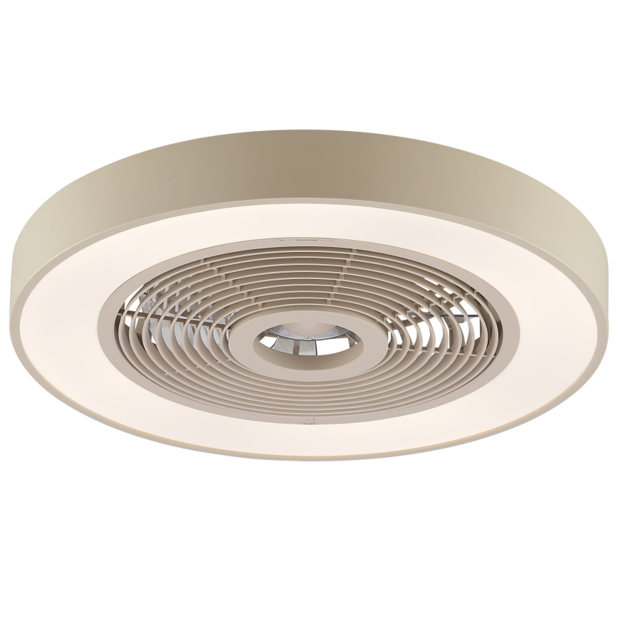 Brilliant - LED RGBW dimerizável candeeiro de tecto com ventilador CATANIA LED/37W/230V 2700-6500K Ø 48,6 cm bege + comando remoto