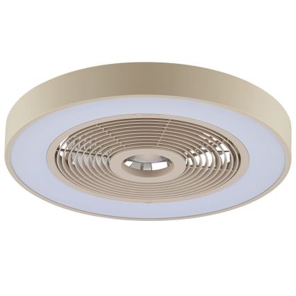 Brilliant - LED RGBW dimerizável candeeiro de tecto com ventilador CATANIA LED/37W/230V 2700-6500K Ø 48,6 cm bege + comando remoto