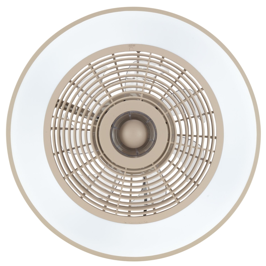 Brilliant - LED RGBW dimerizável candeeiro de tecto com ventilador CATANIA LED/37W/230V 2700-6500K Ø 48,6 cm bege + comando remoto