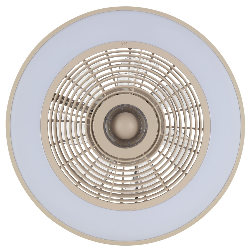 Brilliant - LED RGBW dimerizável candeeiro de tecto com ventilador CATANIA LED/37W/230V 2700-6500K Ø 48,6 cm bege + comando remoto