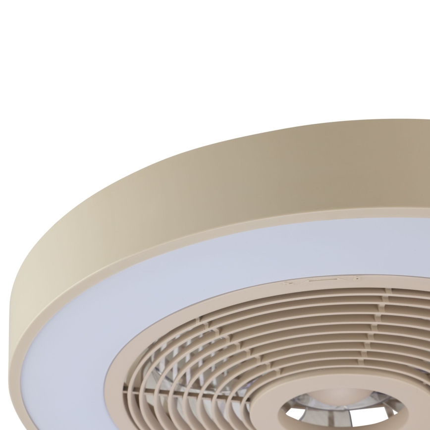 Brilliant - LED RGBW dimerizável candeeiro de tecto com ventilador CATANIA LED/37W/230V 2700-6500K Ø 48,6 cm bege + comando remoto