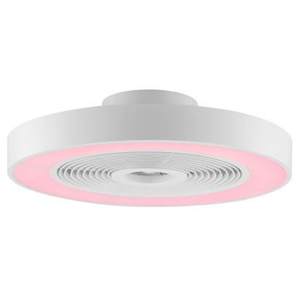 Brilliant - Luminária de teto dimável LED RGBW com ventoinha CATANIA LED/37W/230V 2700-6500K diâmetro 48,6 cm branca + comando remoto