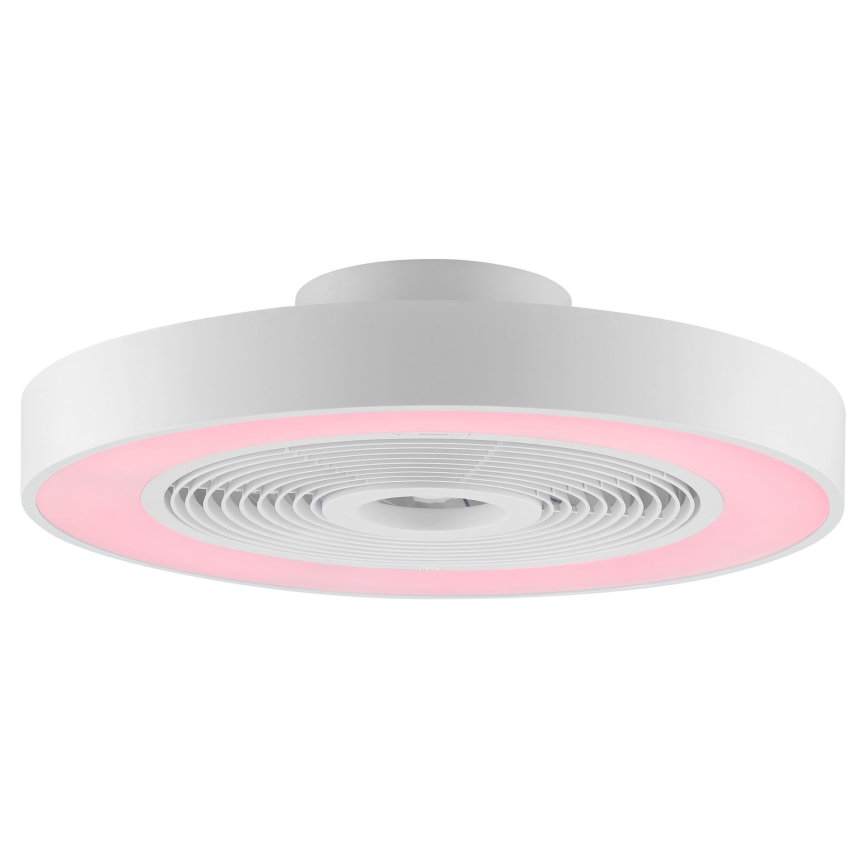 Brilliant - Luminária de teto dimável LED RGBW com ventoinha CATANIA LED/37W/230V 2700-6500K diâmetro 48,6 cm branca + comando remoto