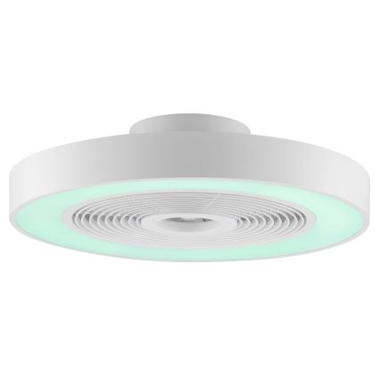 Brilliant - Luminária de teto dimável LED RGBW com ventoinha CATANIA LED/37W/230V 2700-6500K diâmetro 48,6 cm branca + comando remoto