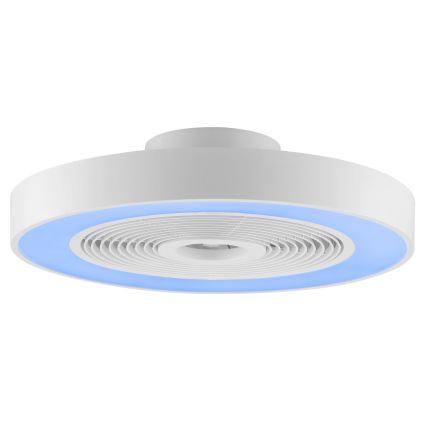 Brilliant - Luminária de teto dimável LED RGBW com ventoinha CATANIA LED/37W/230V 2700-6500K diâmetro 48,6 cm branca + comando remoto