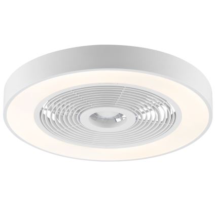 Brilliant - Luminária de teto dimável LED RGBW com ventoinha CATANIA LED/37W/230V 2700-6500K diâmetro 48,6 cm branca + comando remoto