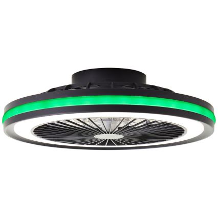 Brilliant - Luminária de teto dimerizável LED RGBW com ventilador PALMERO LED/40W/230V 2700-6500K, diâmetro 46,6 cm, bege + controlo remoto