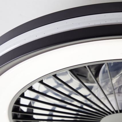 Brilliant - Luminária de teto dimerizável LED RGBW com ventilador PALMERO LED/40W/230V 2700-6500K, diâmetro 46,6 cm, bege + controlo remoto