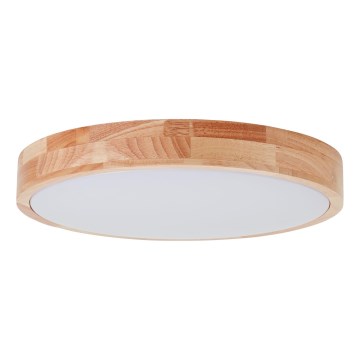 Brilliant - Candeeiro de tecto LED SLIMLINE LED/22W/230V, Ø 39 cm, acabamento em madeira de seringueira